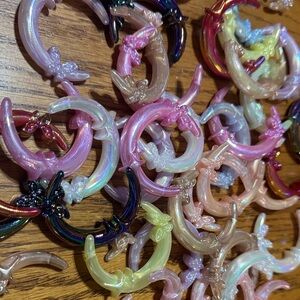 Lot of 10 Colorful moon beads for pens